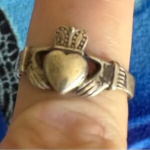 Sterling Silver Heart Claddagh Ring